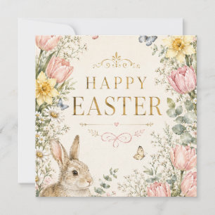 Aquarell-Osterhase-Grußkarte, Pastell  Einladung
