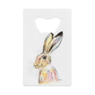 Aquarell-Osterhase Kaninchen Hase Süße Tiere Geldbeutel Flaschenöffner