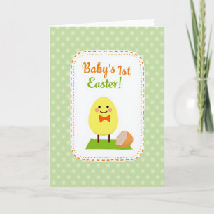 Aquarell-Osterkarte zum ersten Osterfest des Babys Karte