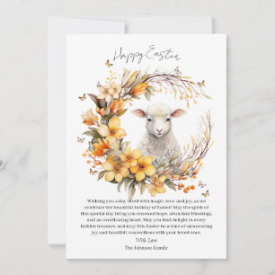 Aquarell-Osterlamm Personalisiert Feiertagskarte