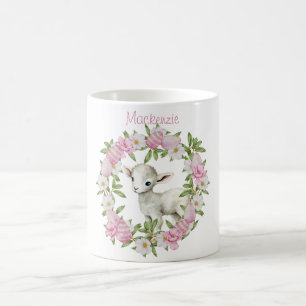 Aquarell-Osterlamm Personalisiert Kaffeetasse