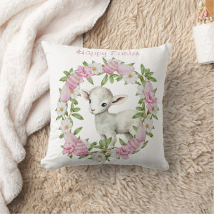 Aquarell-Osterlamm Personalisiert Kissen
