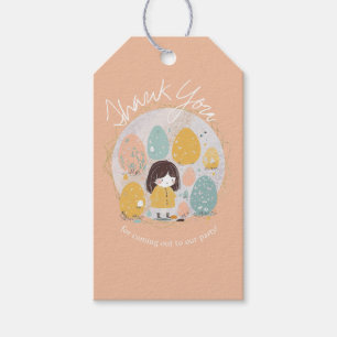 Aquarell-Ostern-Danke-Geburtstagsmädchen  Geschenkanhänger