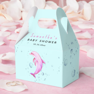Aquarell-Ozean-Delfin-Baby-Party Geschenkschachtel