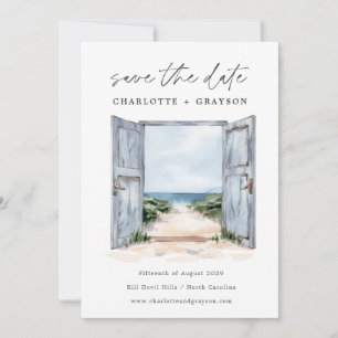 Aquarell-Ozean-Strand-Hochzeit Save The Date