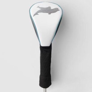 Aquarell Ozean Tiermutter Baby Beluga Wal Golf Headcover
