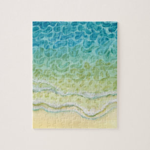 Aquarell-Ozeanstrand Puzzle