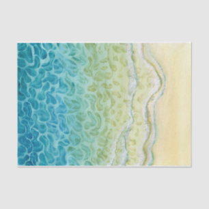 Aquarell-Ozeanstrand Seidenpapier