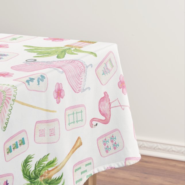 Aquarell Palm Beach Mahjong Tischdecke (Beispiel)
