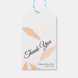 Aquarell-Pampas-Blatt-Silhouette-Hochzeit Geschenkanhänger