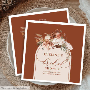 Aquarell Pampas Blumen Servietten für Brautparty