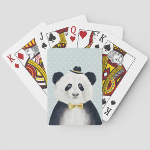 Aquarell-Panda-Bär Spielkarten