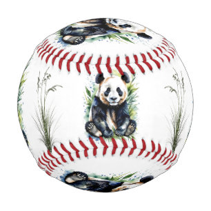Aquarell-Panda-Bären Baseball