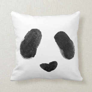 Aquarell-Panda-Herz-Gesicht Kissen