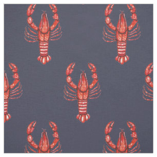 Aquarell-Panzerkrebse Louisianas Cajun u. Stoff