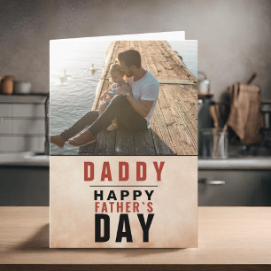 Aquarell Papa Alles Gute zum Vatertag Foto Karte