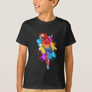 Aquarell-Papagei-Vogelmalerei T-Shirt