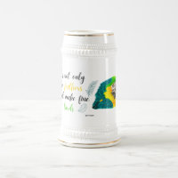 Aquarell-Papageien-Tasse & ein Ermutigungszitat