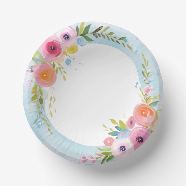 Aquarell Pappteller (Vorderseite)