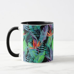 Aquarell-Paradiesvogel Tasse