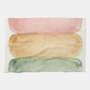 Aquarell-Pastell-Farbblock-Schichten Geschirrtuch