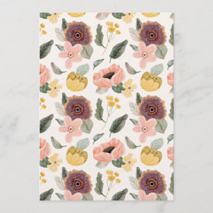 Aquarell Pastell Florales Nahtloses Muster Sanft Einladung