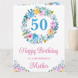 Aquarell Pastell Sommer Blumen Geburtstag Karte