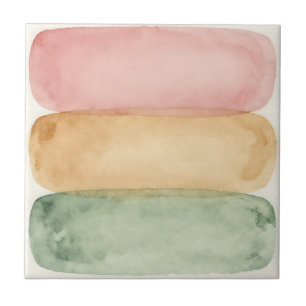 Aquarell Pastellfarben-Block-Schichten Fliese