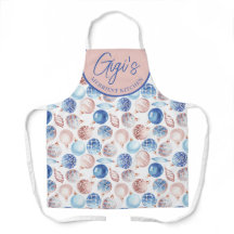 Aquarell Peach Blue Baubles Gigi Geschenk Weihnach