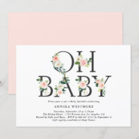 Aquarell Peach Blume Oh Baby! Baby Sprinkle