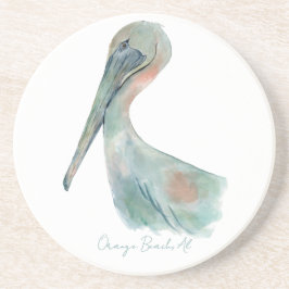 Aquarell-Pelikan Getränkeuntersetzer
