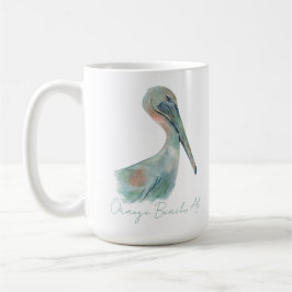 Aquarell Pelikan Kaffeetasse