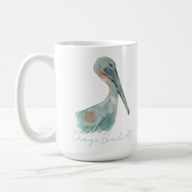 Aquarell Pelikan Kaffeetasse (Links)