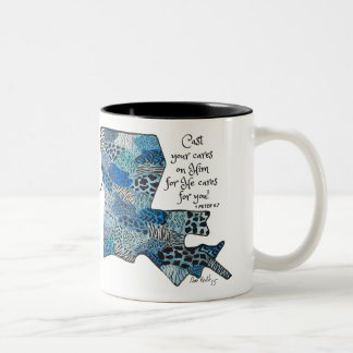 Aquarell Pen Animal Print Louisiana Liebe Zweifarbige Tasse