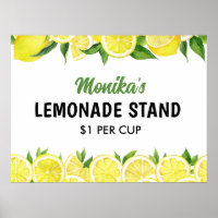 Aquarell-personalisierter Limonadenstand
