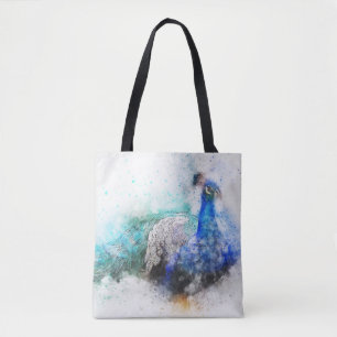 Aquarell-Pfau