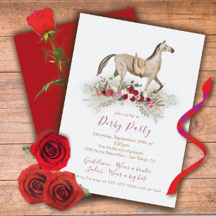 Aquarell-Pferd Derby-Party-Einladungen Einladung