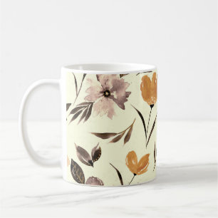 Aquarell-Pfingstrose-Mohn, abstraktes Blumenmuster Kaffeetasse
