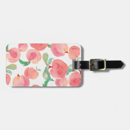 Aquarell-Pfirsiche Gepäckanhänger