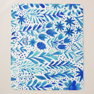 Aquarell-Pflanzen Nahtlose Textur Sherpadecke