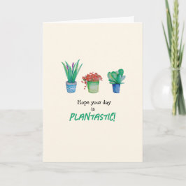 Aquarell-Pflanzen- und Sukkulentendesign Karte