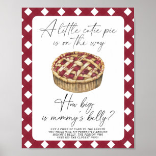Aquarell-Pie - wie groß ist Mamas Bauch Spiel Poster