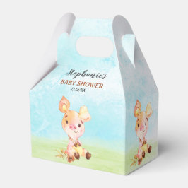 Aquarell Piggy Baby Duschfarm Geschenkschachtel