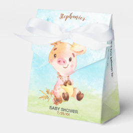 Aquarell Piggy Baby Duschfarm Geschenkschachtel