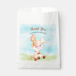 Aquarell Piggy Baby Showfarm Vielen Dank Geschenktütchen