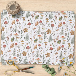 Aquarell-Pilz-Botanik-Muster-Decoupage Seidenpapier