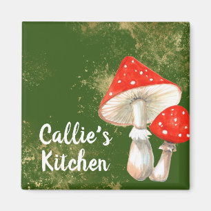 Aquarell Pilze Personalisiert Küche Platz Magnet