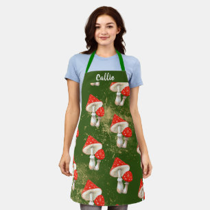 Aquarell Pilze Personalisiert Küche Schürze