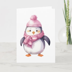 Aquarell Pinguin Karte