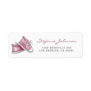 Aquarell Pink Babyschuhe Kinderdusche
